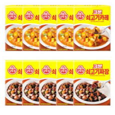 오뚜기3분 쇠고기카레 200g x 10p + 쇠고기짜장 200g x 10p, 2세트
