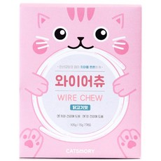 캣츠모리 와이어츄 닭가슴살 고양이 껌, 닭고기맛, 15g, 7개