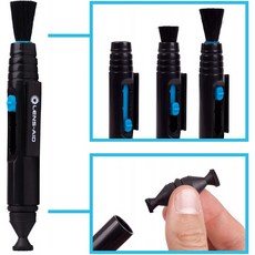 독일직수입 렌즈 렌즈 필터 카메라 DSLR 광학 클리닝 브러쉬 렌즈 에이드 렌즈 펜을 위한 브러시와 2X 벨벳 패드가 있는, 단일옵션