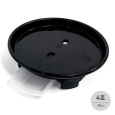 마이플랜트 고정식 원형 화분 받침대 플라스틱 물받침, 블랙