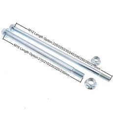 프론트 백 리어 휠 액슬 M12 M15 210mm 220mm 230mm 245mm 250mm 260mm 270mm 125cc 150cc 200CC 250CC PIT PRO 더트, 03 M12 230mm, 1개