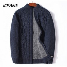 ICPANS-남성 스웨터 두꺼운 따뜻한 울 캐시미어 가디건 플러스 사이즈 4XL 5XL 6XL 7XL 터틀넥 남성 아웃웨어 2019 년 상품