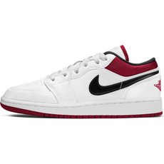 나이키 조던 키즈 에어 조던 1 로우 남아 여아 스니커즈 운동화 캐주얼 화이트 블랙 짐레드 흰검빨 553560-118 K553560B