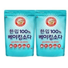 한입 100% 베이킹소다 다목적세제, 2개, 1kg