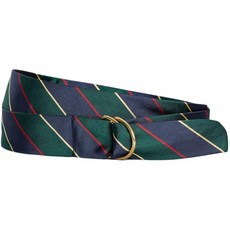 Brooks Brothers (브룩스 브라더스) 실크 아가일 서덜랜드 스트라이프 D 링 리본 벨트 100161974 그린 M