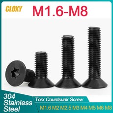 접시머리볼트 50/ 블랙 M3 5 M4 5pcs 엽 볼트 Torx M2 M5 M1 헤드 여섯 GB2673 70 20/ A2 나사 플랫 M6 10/ 스테인리스 304, M3 20pcs, 5mm