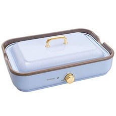 IRIS OHYAMA Iris Ohyama Detachable Hot Plate with Temperature Control PHP-1002TC-PA Pale Blue