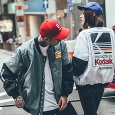 Kodak MA1 남녀공용 스트릿웨어 봄버자켓