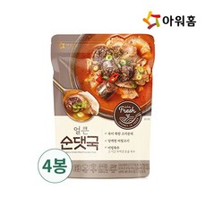 아워홈 얼큰 순댓국 400g 4봉, 없음, 1개