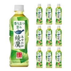 아야타카 일본 녹차 페트 차 음료 페트병 티 음료수 green tea, 430ml, 10개