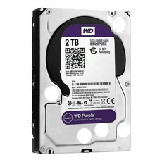 Western Digital 8TB WD 퍼플 감시 내부 하드 드라이브 HDD - SATA 6Gb/s 256MB 캐시 3.5인치 WD82PURZ, 2TB, 64MB 캐시 - wd8tb