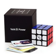 QIYI The Valk 3 power M 마그네틱 매직 퍼즐 스피드 발크 3 큐브 3x3x3 전문 Valk3 자석 큐브 장난감|magic speed cube|speed cub, 1개, Valk 3 Power Black, 단일