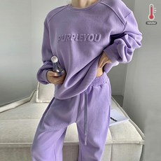[50%시즌오프 한정수량세일] 메이킹유 [루즈핏/꾸안꾸] 심플 레터링 라운드 기모 맨투맨 트레이닝 츄리닝 조거 팬츠 세트 셋업 캐주얼 P7051로베티기모세트