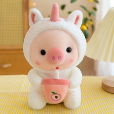 큐티빈 귀염뽀짝 아기 돼지 인형, 유니콘, 25cm