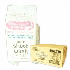 스콧티 시트 워시 for toilet의 편안 허브 민트향 츠메카에용 10장×24팩(일본 제지 쿠레시아][66391], 1