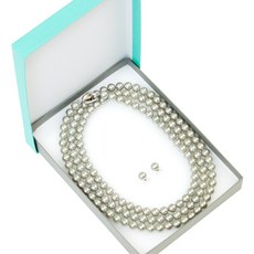 천연진주목걸이귀걸이세트8mm