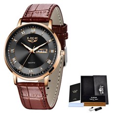 2022 새로운 LIGE 남자 시계 브랜드 럭셔리 초박형 스포츠 쿼츠 손목 시계 남성 패션 가죽 방수 캐주얼 시계 남성