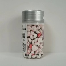 눈알캔디 케이크 장식 할로윈 크리스마스 쿠키 컬러 알록달록 스프링클 데코 초콜릿 공예, 붉은 중간눈 78g (약 90알)