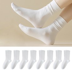 [8개1세트] 뷰티 여성용 조이지 않고 편안한 무압박 중목 양말 8개1세트] 뷰티 여성용 조이지 않고 편안한 무압박 중목 양말