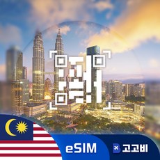 [eSIM] 말레이시아 이심 데이터 무제한 QR코드 발송, 1개, 1GB, 5일