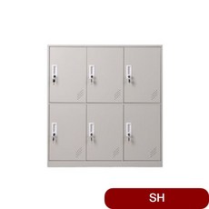 6칸 수납장 YWD8024 다용도 락커 캐비닛 개인사물함 학교 가구 사무 qmas, 그레이