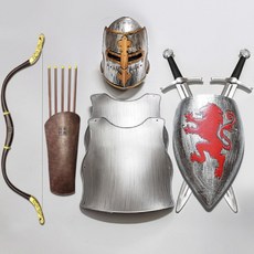 [해외직구] 고대서양 잉글랜드 멋있는기사 검 방패 장난감 무기셋, 1세트, 고대서양 잉글랜드 장난감 무기 세트