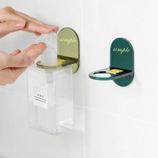 [다옴하우스] 접착식 디자인 샴푸 거치대 화장실 욕실 주방 린스 세제 후크 걸이 홀더 벽걸이(2P), 2개