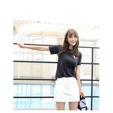 이로울 현이 속바지 데님 스커트 화이트 청치마