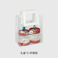 PML GLOBAL 가방 이브 작은 독창적 투명 상자 평안 과일 포장, 크리스마스 이야기 레드 -패키지 E