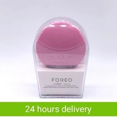 [케이로] 597476 Foreo Luna Mini 2 얼굴 클렌징 브러시 실제 로고 포함 USB 충전 방수 8 단계 ccept 드롭쉬핑, pink