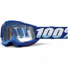 100 ACCURI 2 ENDURO 산악 자전거 모토크로스 레이싱 보호 고글 플루오옐로우 클리어 렌즈, Blue, Blue