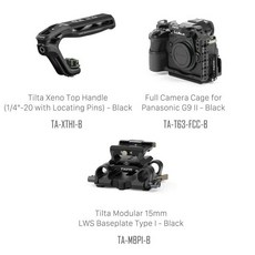 TILTA 파나소닉 G9 Ii Ta-T63-A-B 카메라 케이지 기본 키트 G9M2 S5M2 S5 Iiiix 제노 탑 핸들 15mm Lwa 베이스플레이트
