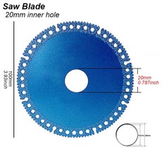 복합 절단 톱날 각도 연마기 원형 디스크 휠 다이아몬드 다기능 세라믹 타일 유리 목재 대리석 PVC 석조, 01 Cut Saw Blade 20mm, 1개