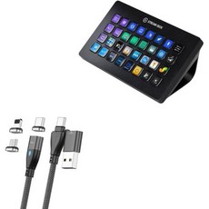Elgato Stream Deck XL과 호환 BoxWave 케이블 MagnetoSnap PD AllCharge 100W Magnet 충전 USB TypeC Micro Jet, 1개