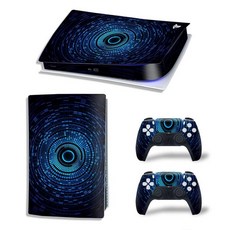 PS5 스킨 디지털 에디션 콘솔 및 컨트롤러 스티커 비닐 데칼 플레이스테이션 5 컨트롤러용 에디션핑크 그린 라인 119943 911RB, 브라운