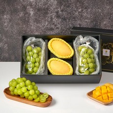 더로얄 [96(금)순차출고][더로얄]프리미엄 혼합과일 선물세트 샤인머스캣 2입+옐로망고 2입 3kg 내외