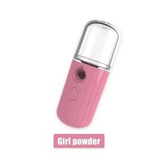 미니찜기 미니 나노 미스트 분무기 얼굴 스티머 USB 충전식 보습 미용 스킨 케어 도구 공기 가습기 30ml, [03] pink, 1) pink, 1개