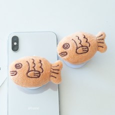 정녕마켓 붕어빵 인형 휴대폰 그립톡 스마트톡 휴대폰거치대, 붕어빵 인형 그립톡