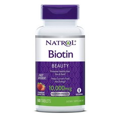 Natrol Biotin Beauty 나트롤 비오틴 뷰티 10 000mcg 60정 2팩, 1개
