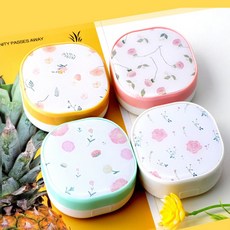 꽃 콘택트 렌즈 케이스 보관통 5종구성 렌즈통, 핑크꽃5종세트