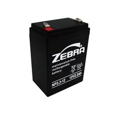 12V 2.3Ah 鉛酸電池 (童車/喊話器/擴音器用), NP2.3-12, 黑色, 1個