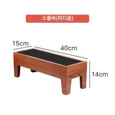 디저트 트레이 애프터눈티 플레이팅 스탠드 접시 케이크, 블랙미디엄-벤치스탠드(원목+아크릴), 1개