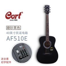 어쿠스틱기타 Cort AF510AD810C E초보자 입문 40inch콘덴서 어쿠스틱 민요 나무기타, T10-AF510E BKS(블랙 무광 콘덴서)