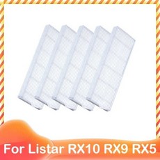 Listar RX10 RX9 RX5 로봇 진공 청소기 롤러 메인 사이드 브러시 Hepa 필터 걸레 교체 예비 부품 액세, 5 필터, 5 filters, 1개