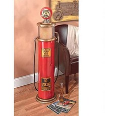 Design Toscano 디자인 Toscano 66 번 국도 가스 펌프 플로어 램프 및 소장 내각 49.5 풀 컬러, Floor Lamp