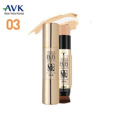 AVK 알로에베라 트리플커버 비비스틱 3중 커버스틱 미백 주름 자외선차단 촉촉한 BB크림 남성 여성용 고급 비비크림 추천, 3개, ALL SKIN