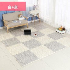 가정매트 무취 안전매트 필라테스 체육관 미끄럼방지 바닥매트 아동매트 방음 놀이매트 고경도매트 방음매트 어린이매트, 화이트+그레이