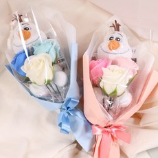 올라프 인형 미니 꽃다발 [겨울왕국2 비누 학예회 재롱잔치 발표회], 블루