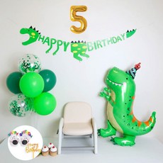 공룡풍선 생일파티세트 두돌생일상, 숫자풍선 5 숫자풍선 5