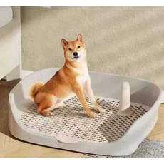애견 화장실 수컷 가림막 강아지 실내 배변 매트판 튐방지 반려동물 소변기, 1개, 1. 그레이 S